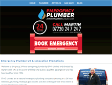 Tablet Screenshot of emergencyplumber.uk.com